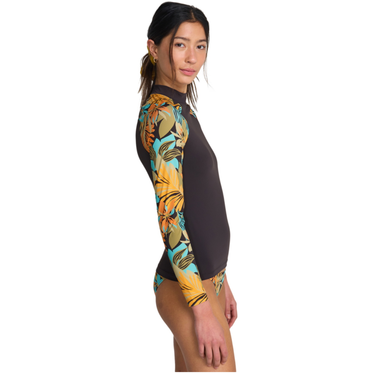 2026 Billabong Frauen Long Sleeve Lycra Vest EBJWR03043 - Black Pebble